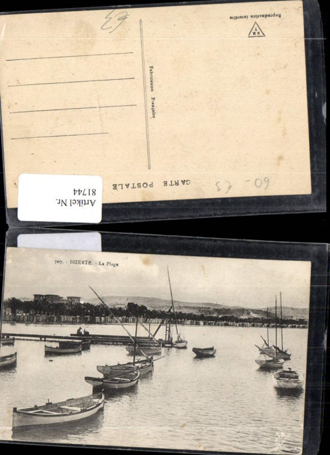 81744,Bizerte La Plage Ruderboote Hafen