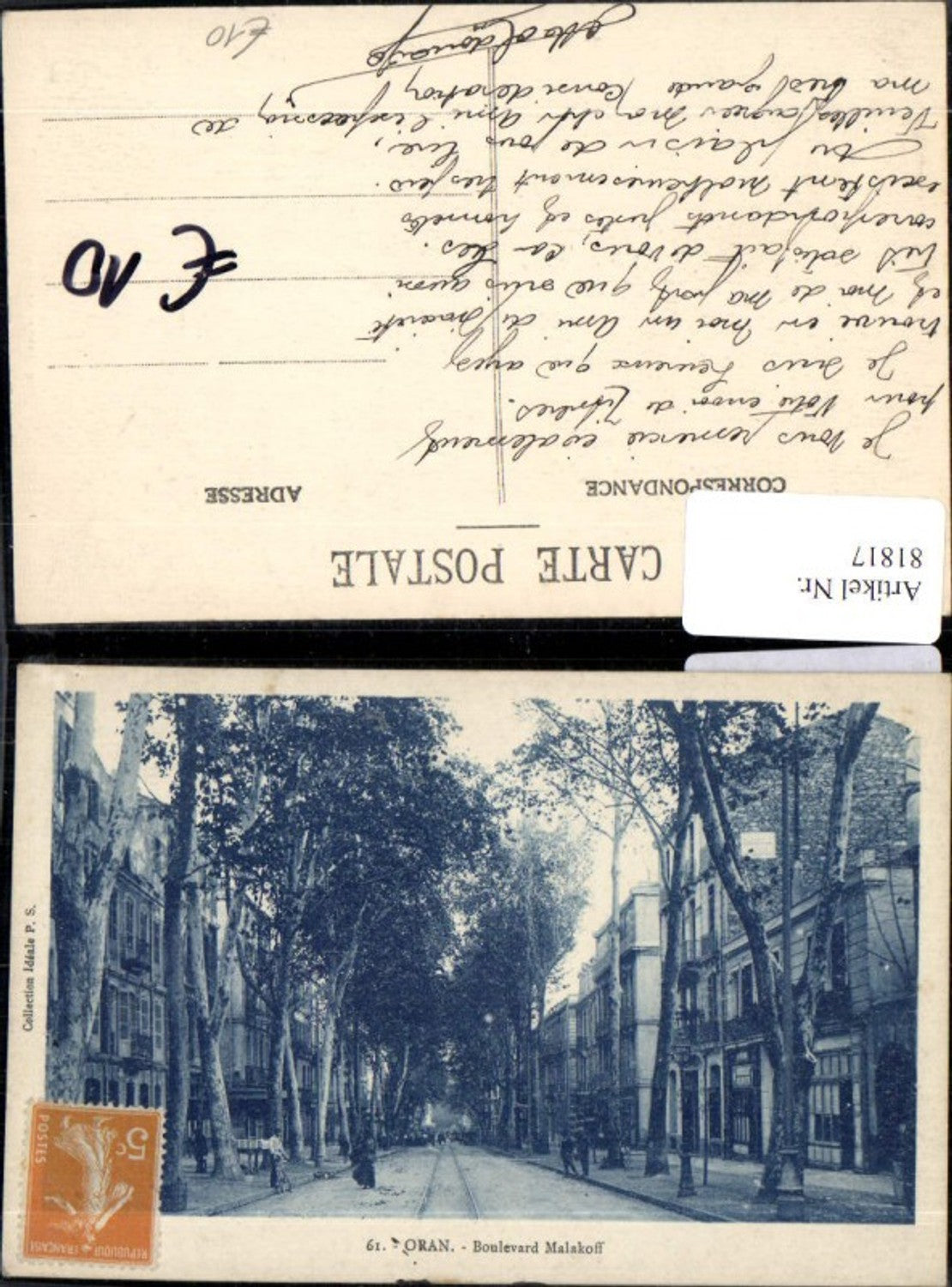 81817,Oran Boulevard Malakoff Straßenparie