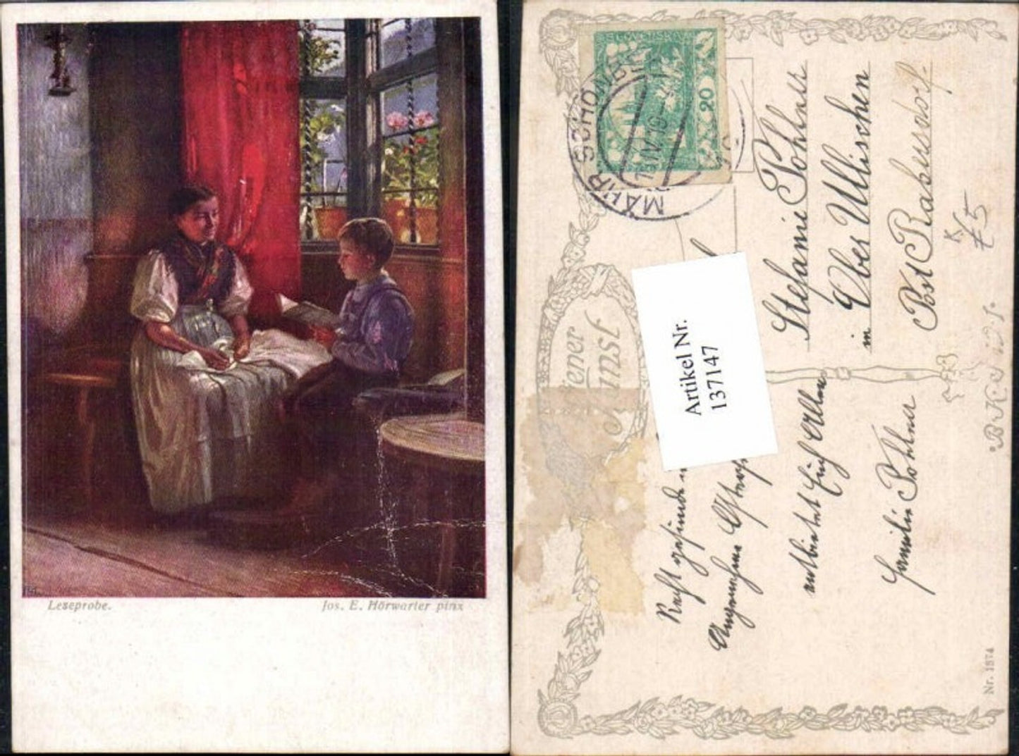 137147, Josef E. Hörwarter Reading Sample