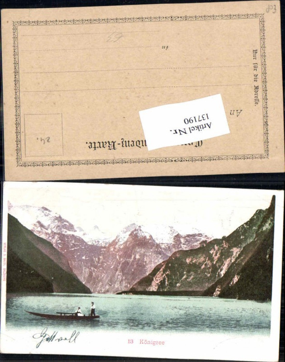 137190,Litho Königsee Berchtesgaden Boot
