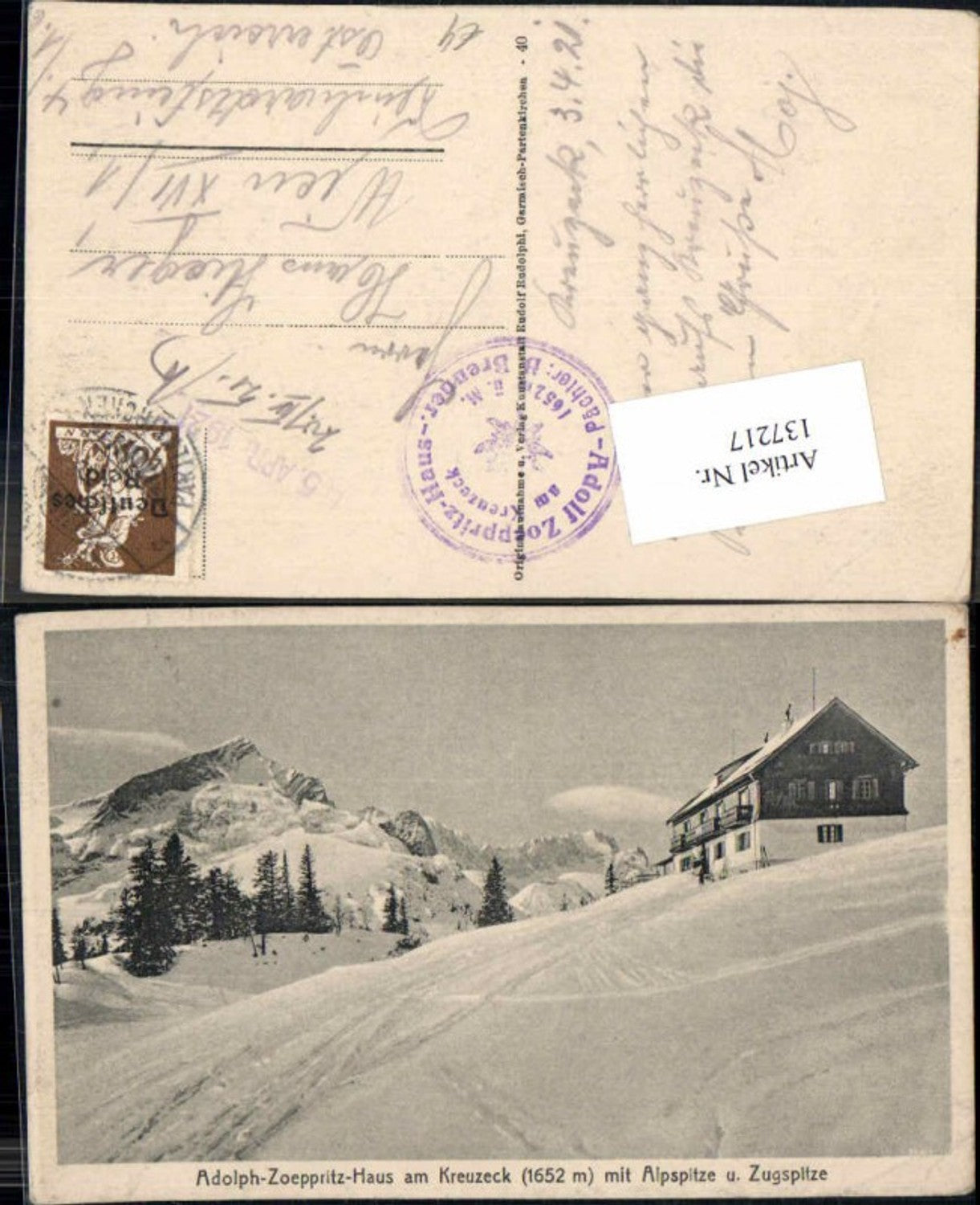 137217,Adolph Zoeppritz Haus Kreuzeck Partenkirchen Garmisch