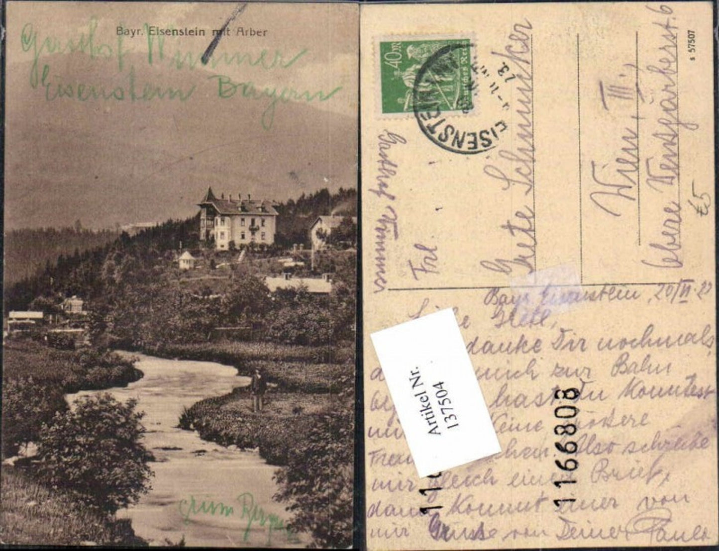 137504, Bayrisch Eisenstein m. Arber Lk Regen