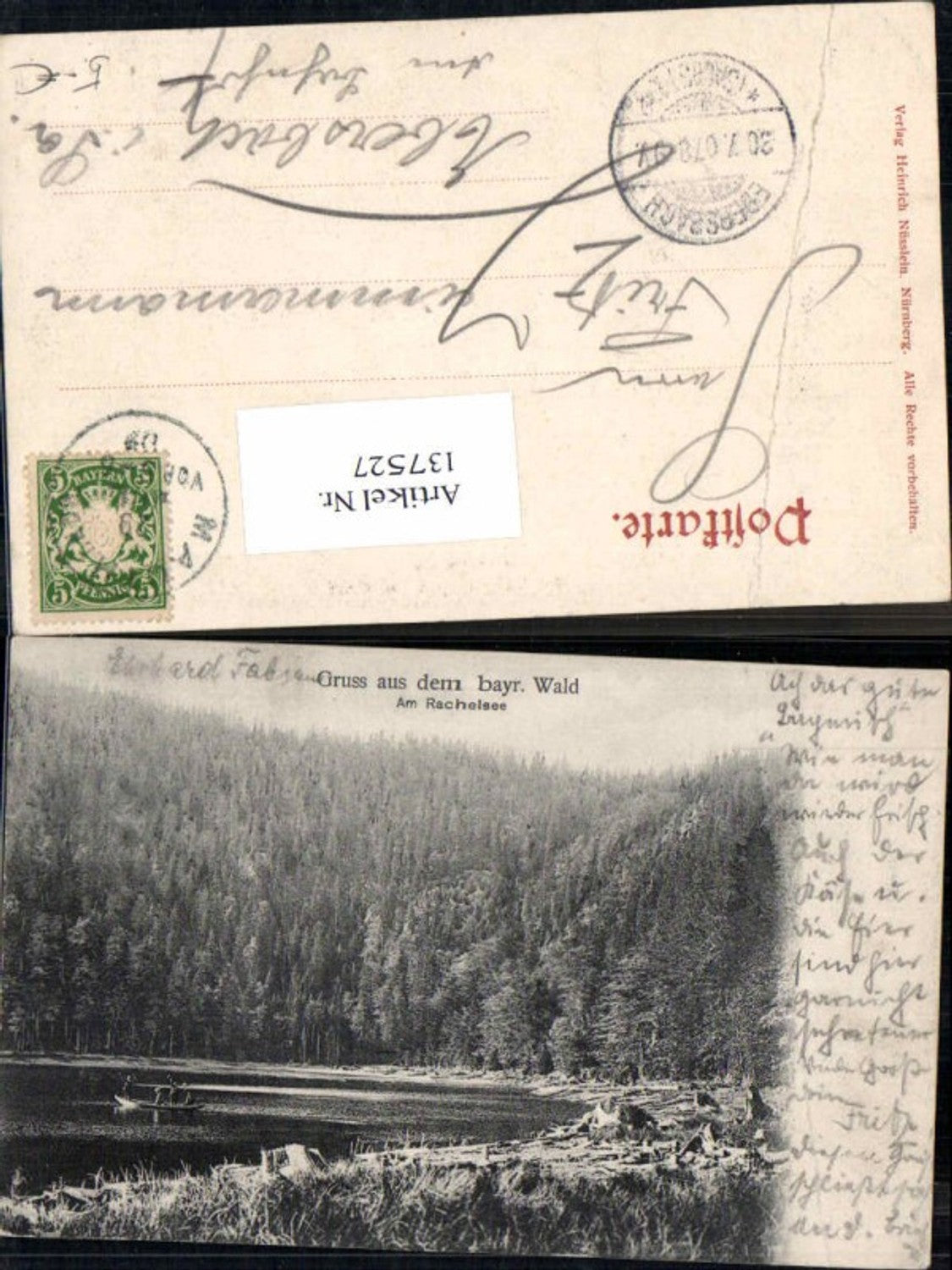 137527,Rachelsee bei St Oswald Riedlhütte Gruss aus dem Bayrischen wald