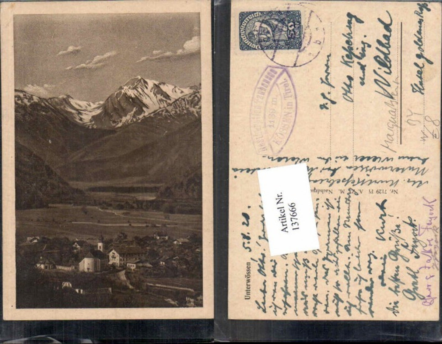 137666,Unterwössen 1920 Traunstein