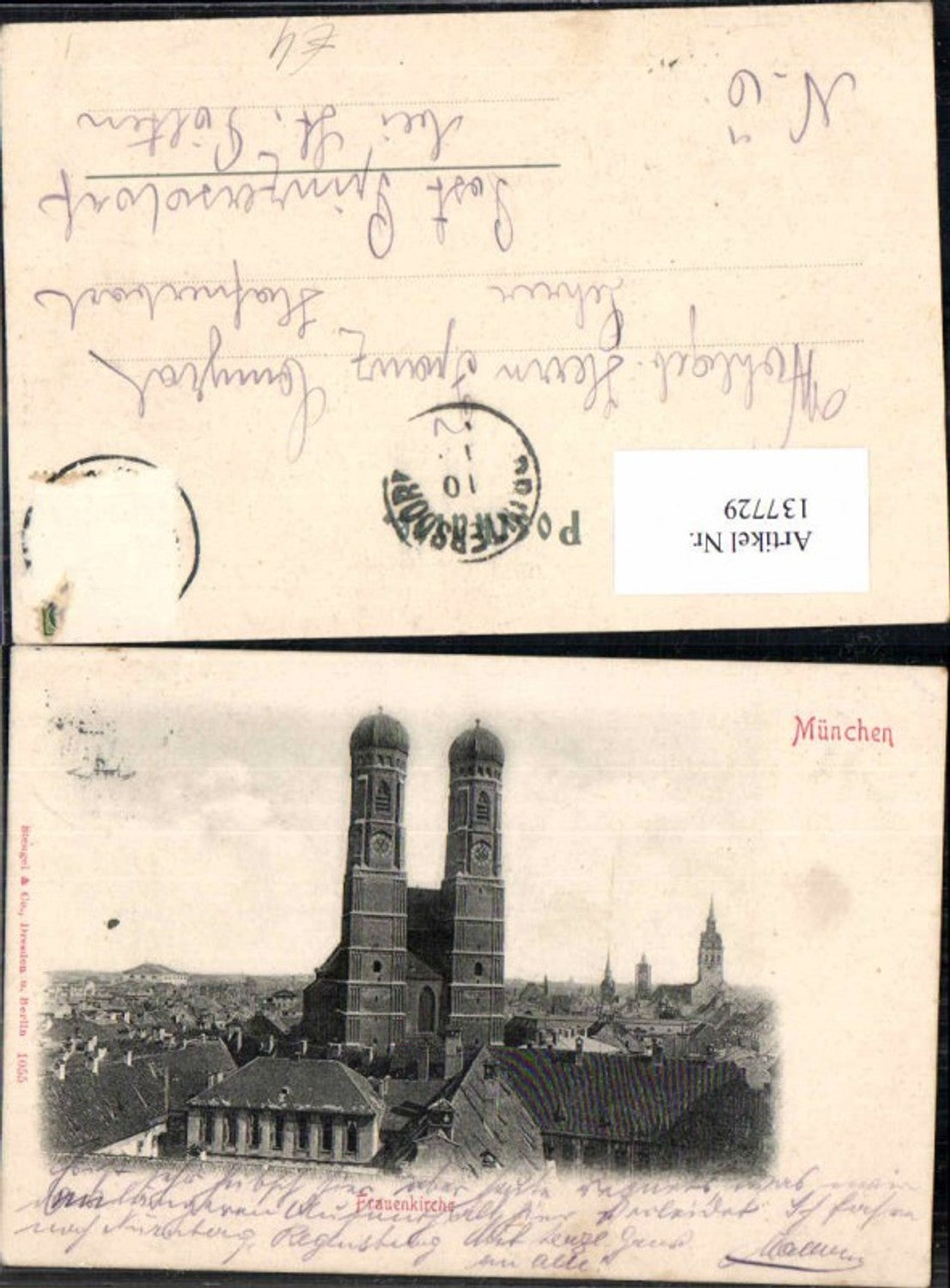 137729,München Frauenkirche 1900 pub Stengel Co 1055