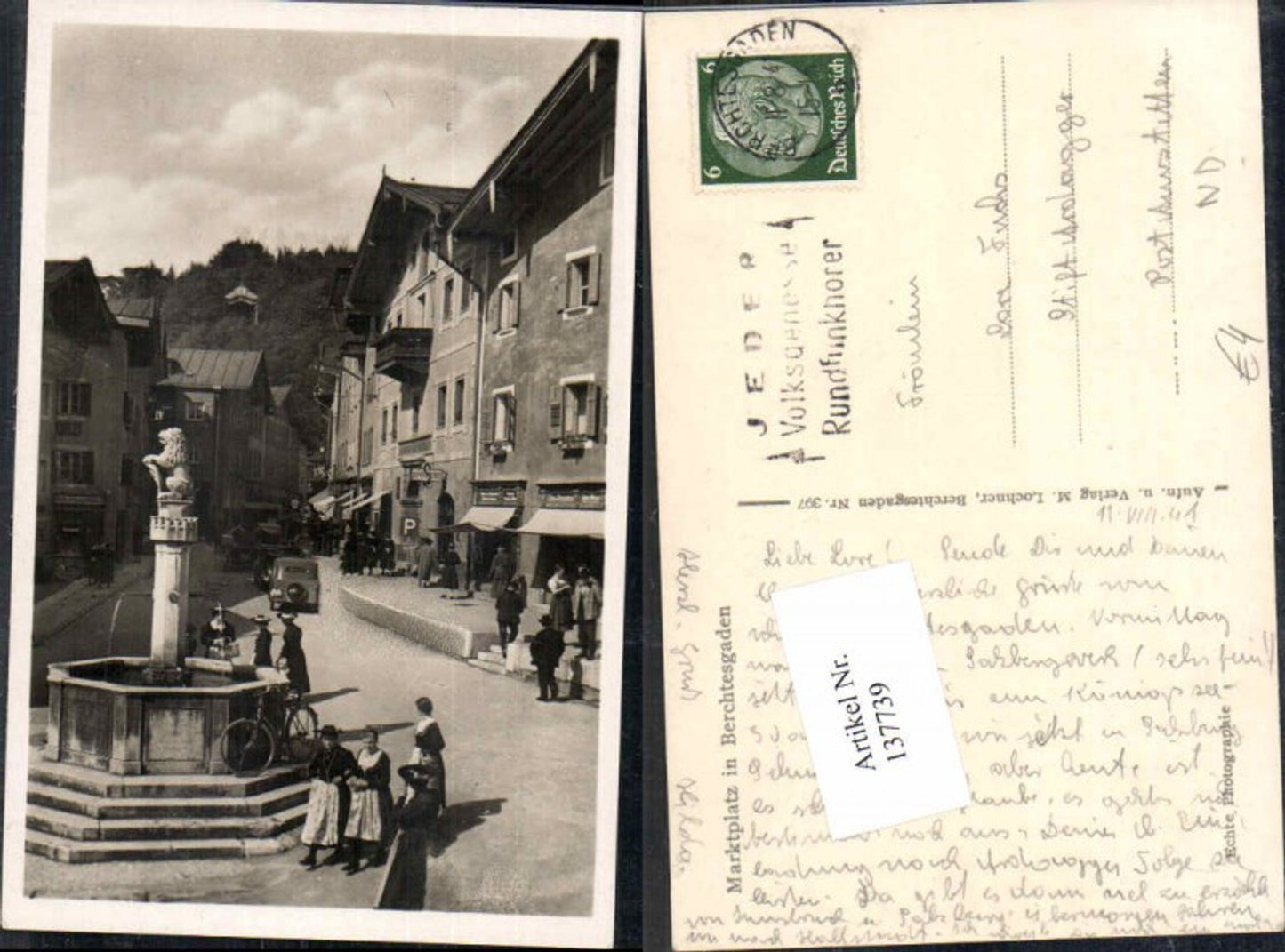 137739,Marktplatz in Berchtesgaden 1940