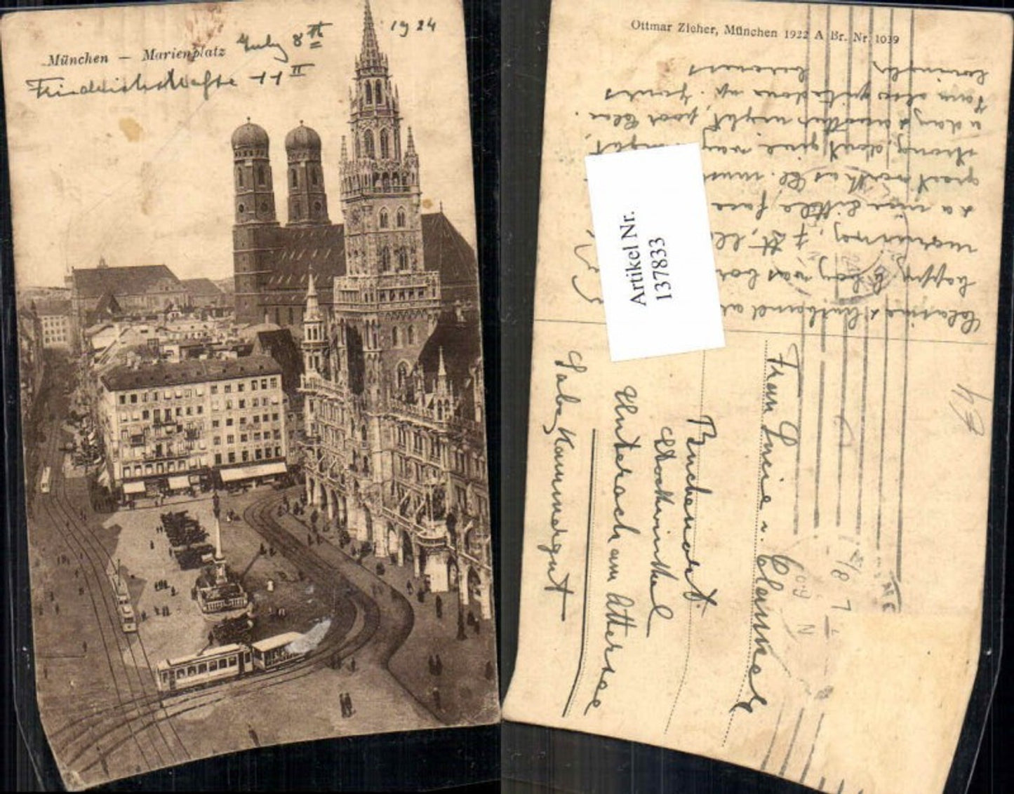137833,München Marienplatz 1914