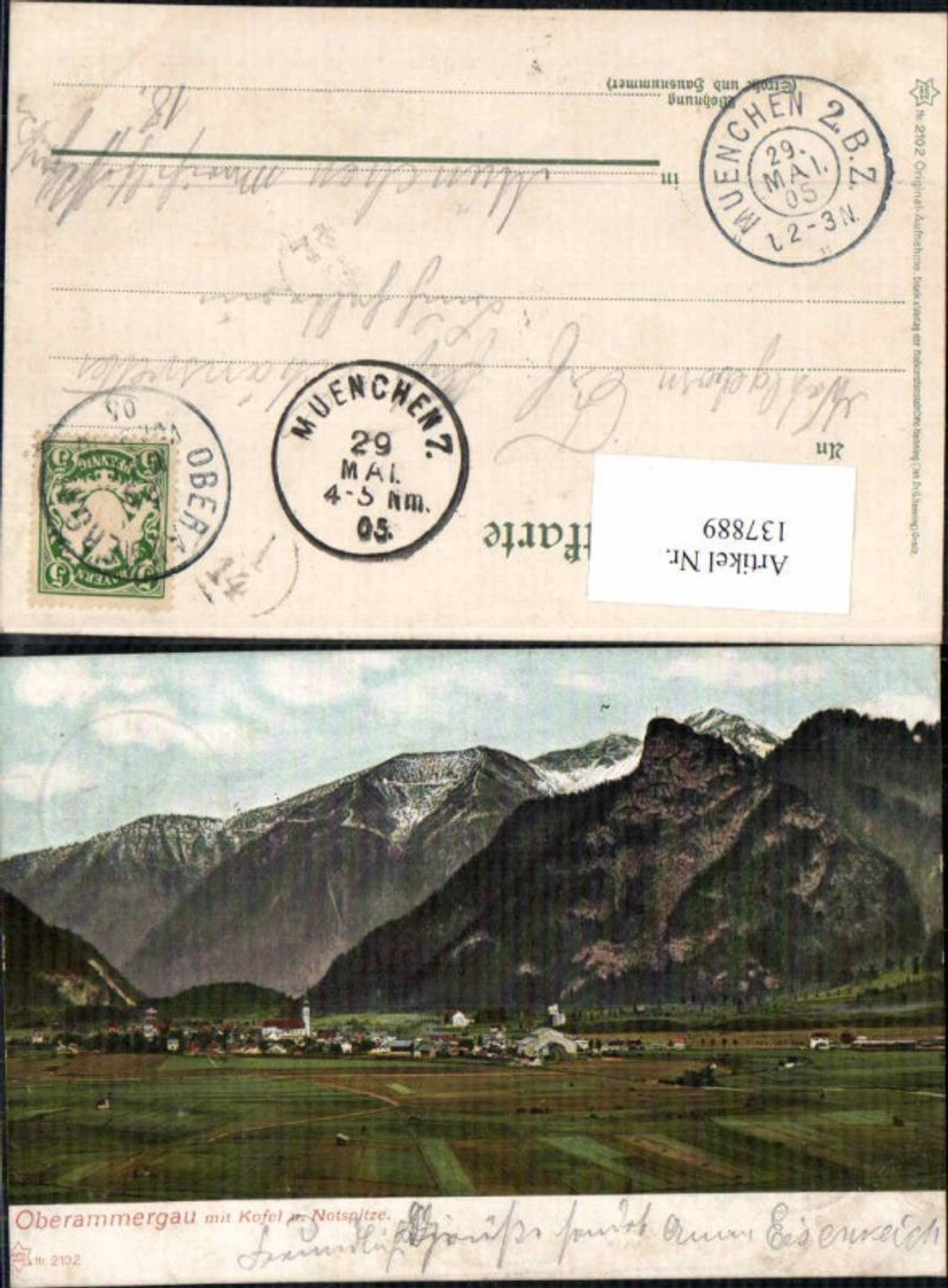 137889,Oberammergau m. Kofel 1900