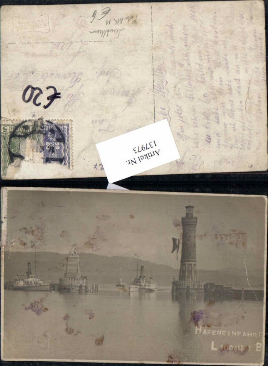 137973,FotoAK Lindau am Bodensee Hafen Dampfer Leuchtturm