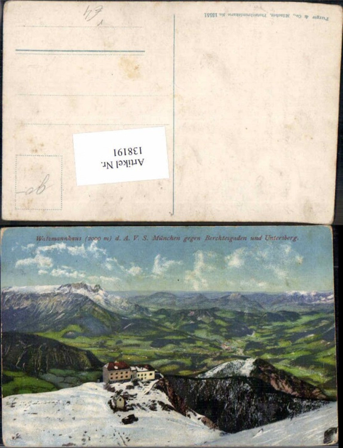 138191,Watzmannhaus Berchtesgaden Untersberg Purger Co 13551