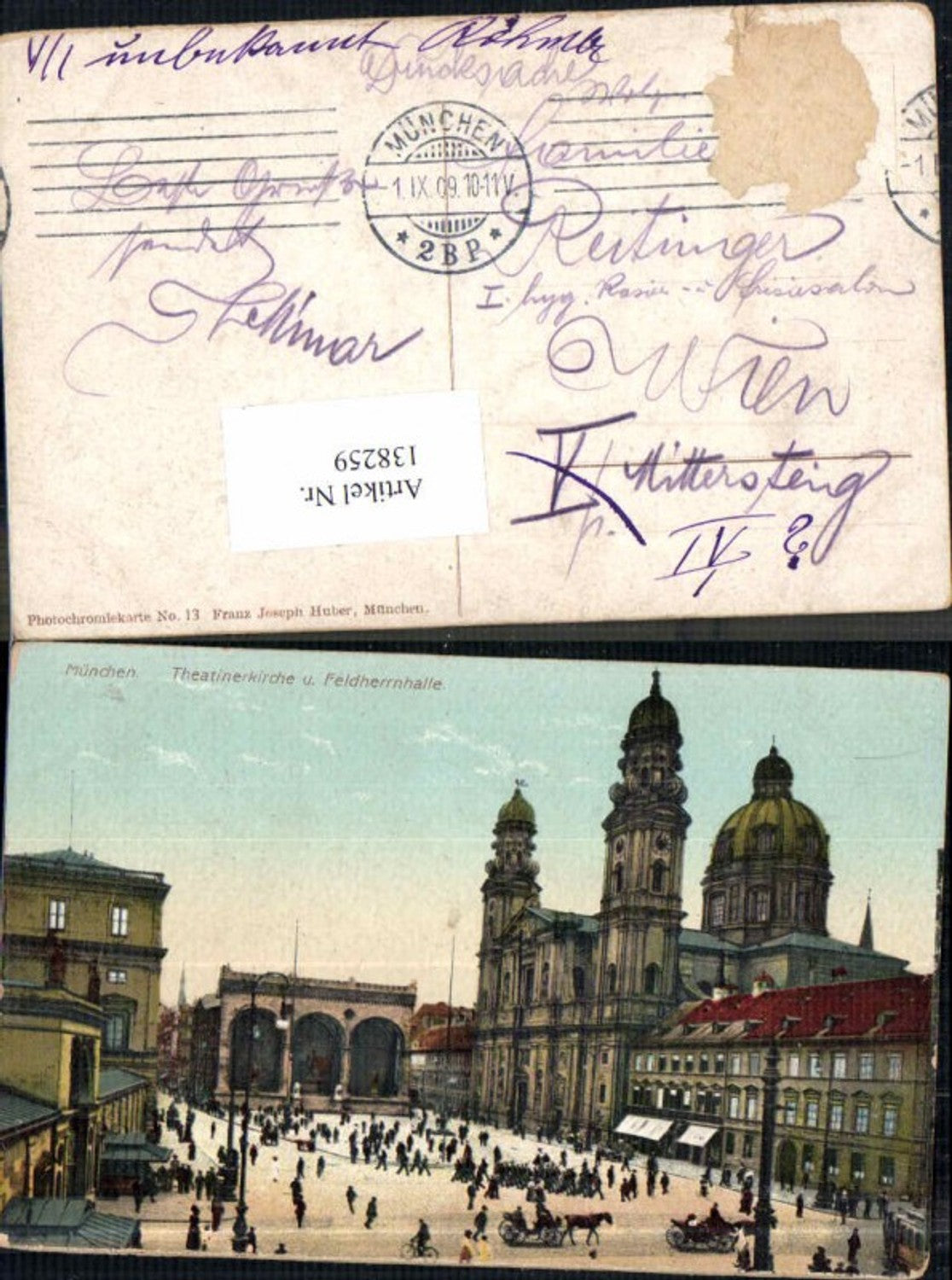138259,München Theatinerkirche Feldherrnhalle