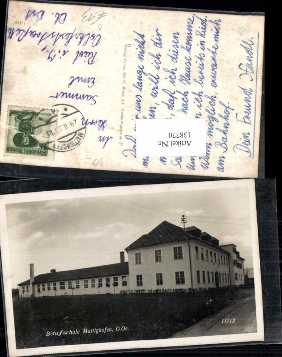 138770,Berufschule Mattighofen Seltene Detailansicht 1942