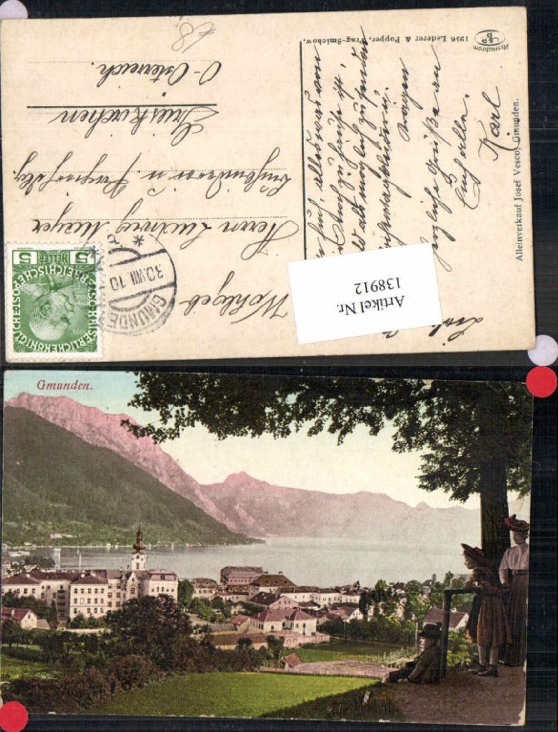 138912,Gmunden am Traunsee Partie am Ortsrand 1910