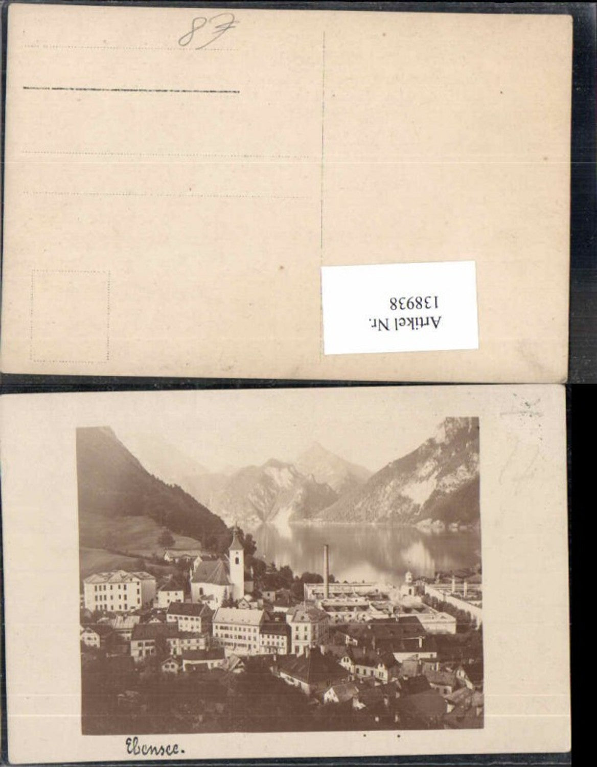 138938,Fotokarte Ebensee am Traunsee 1905