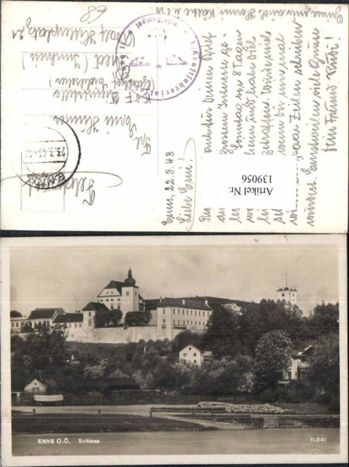 139056,Enns Partie zum Ufer 1943 Feldpost