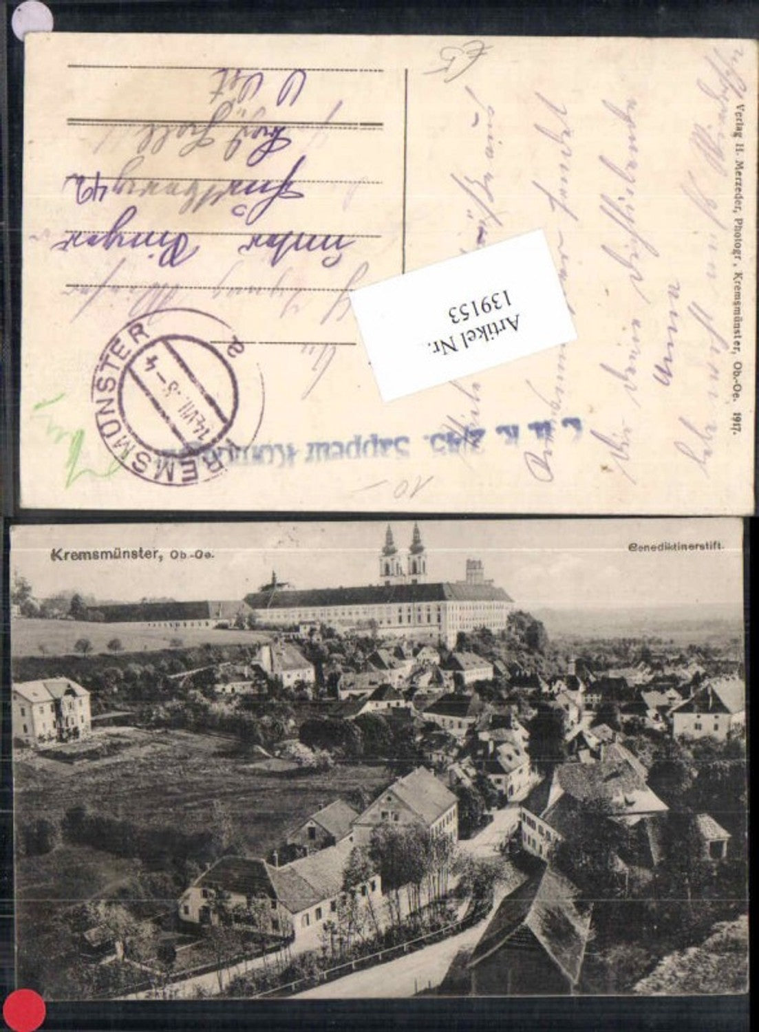 139153,Kremsmünster Teilansicht 1917 Feldpost Sappeur Komp.