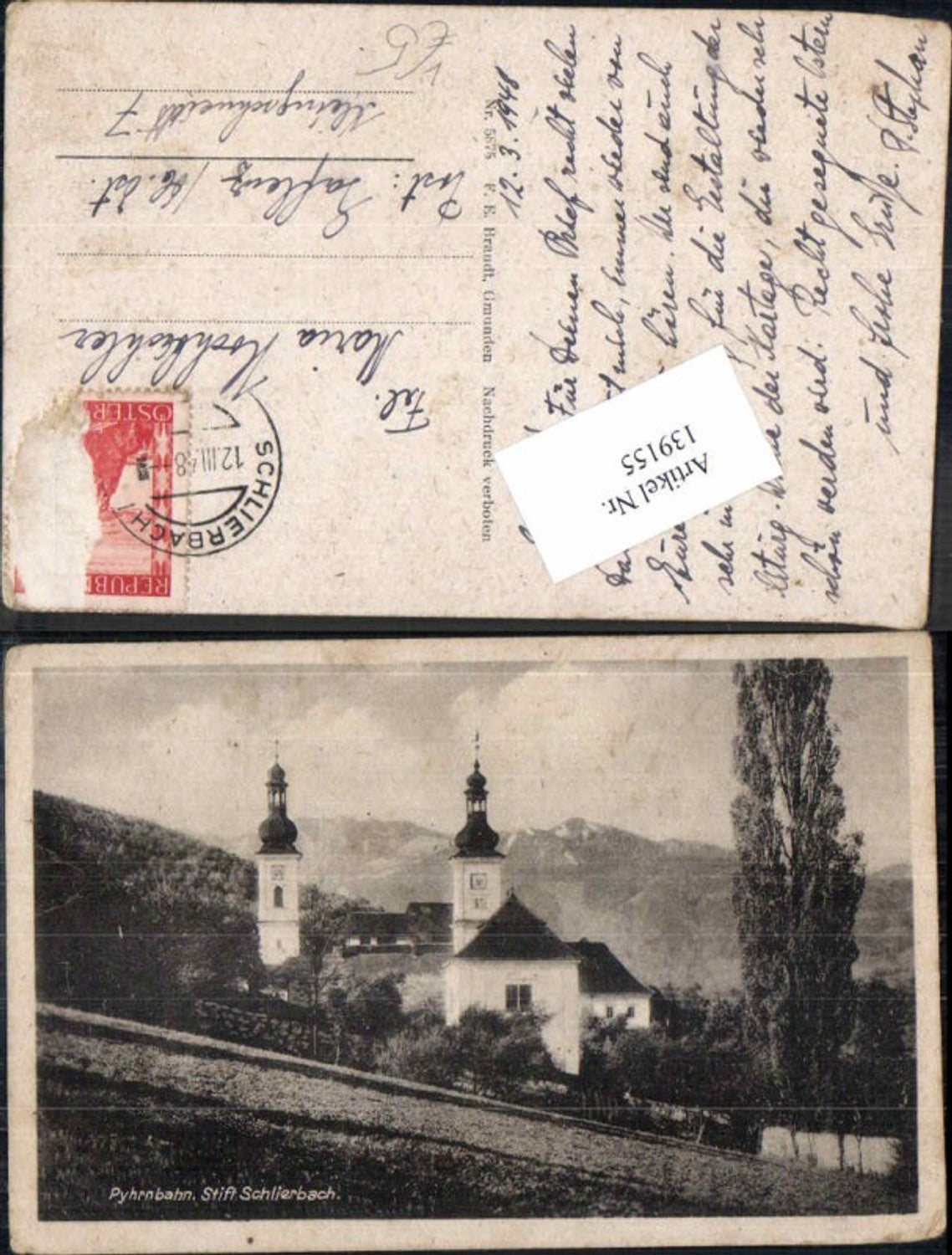 139155,Pyhrnbahn Schlierbach 1948 pub Brandt 5875