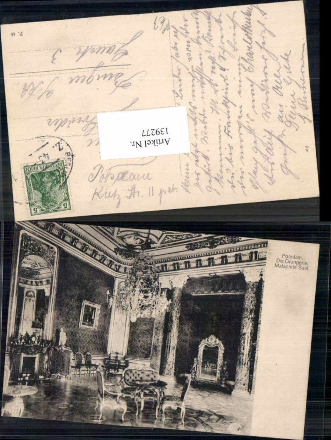 139277, Potsdam Sanssouci Orangerie Railway Post Office