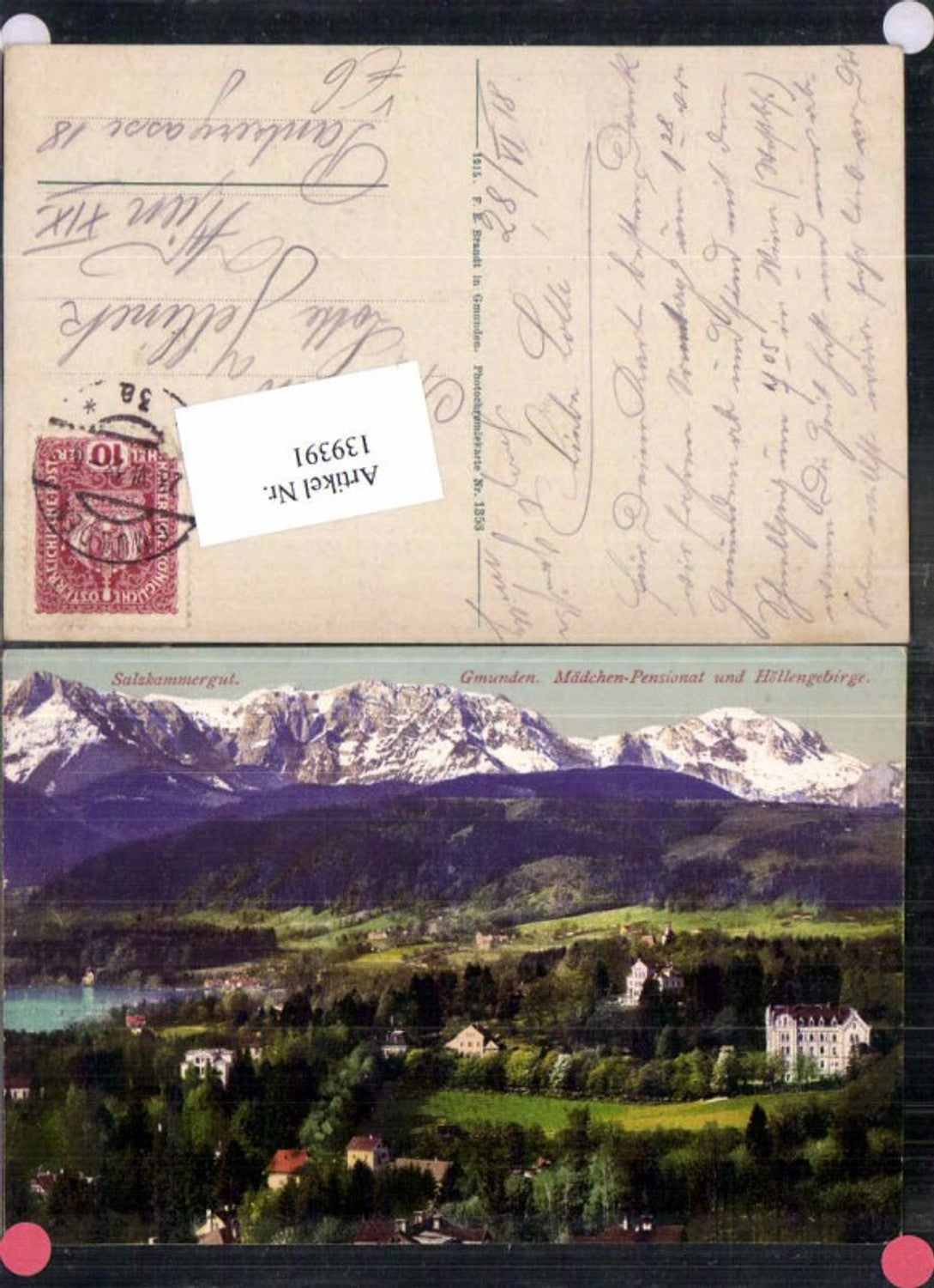 139391,Gmunden Mädchen Pensionat Salzkammergut Brandt 1353