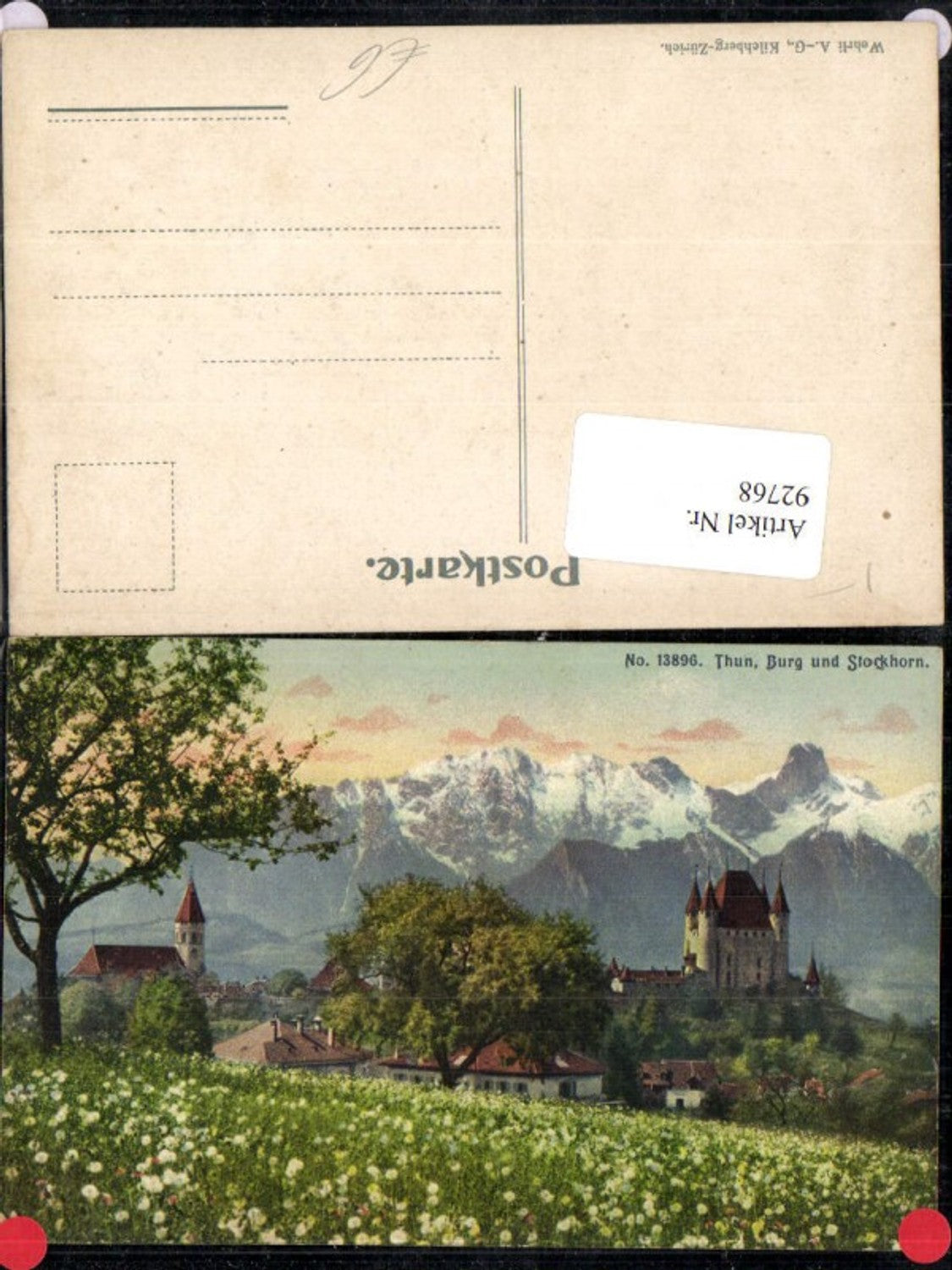 92768,Thun Burg und Stockhorn Kt Bern