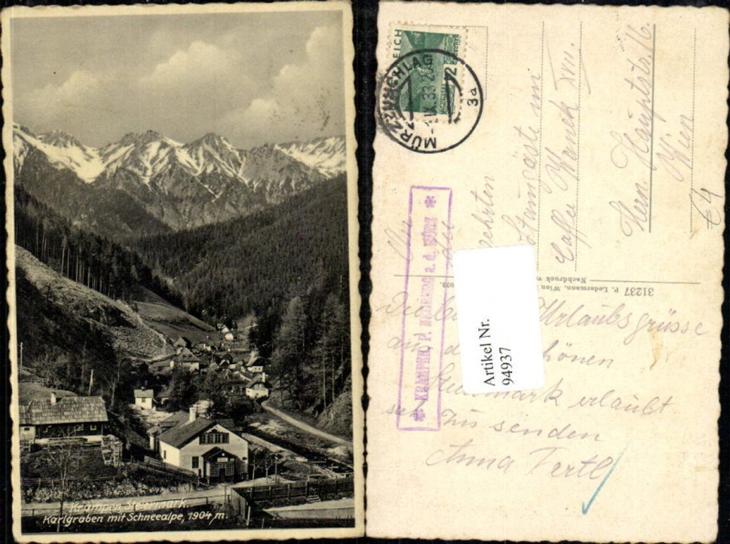 Alte Ansichtskarte – Old Postcard