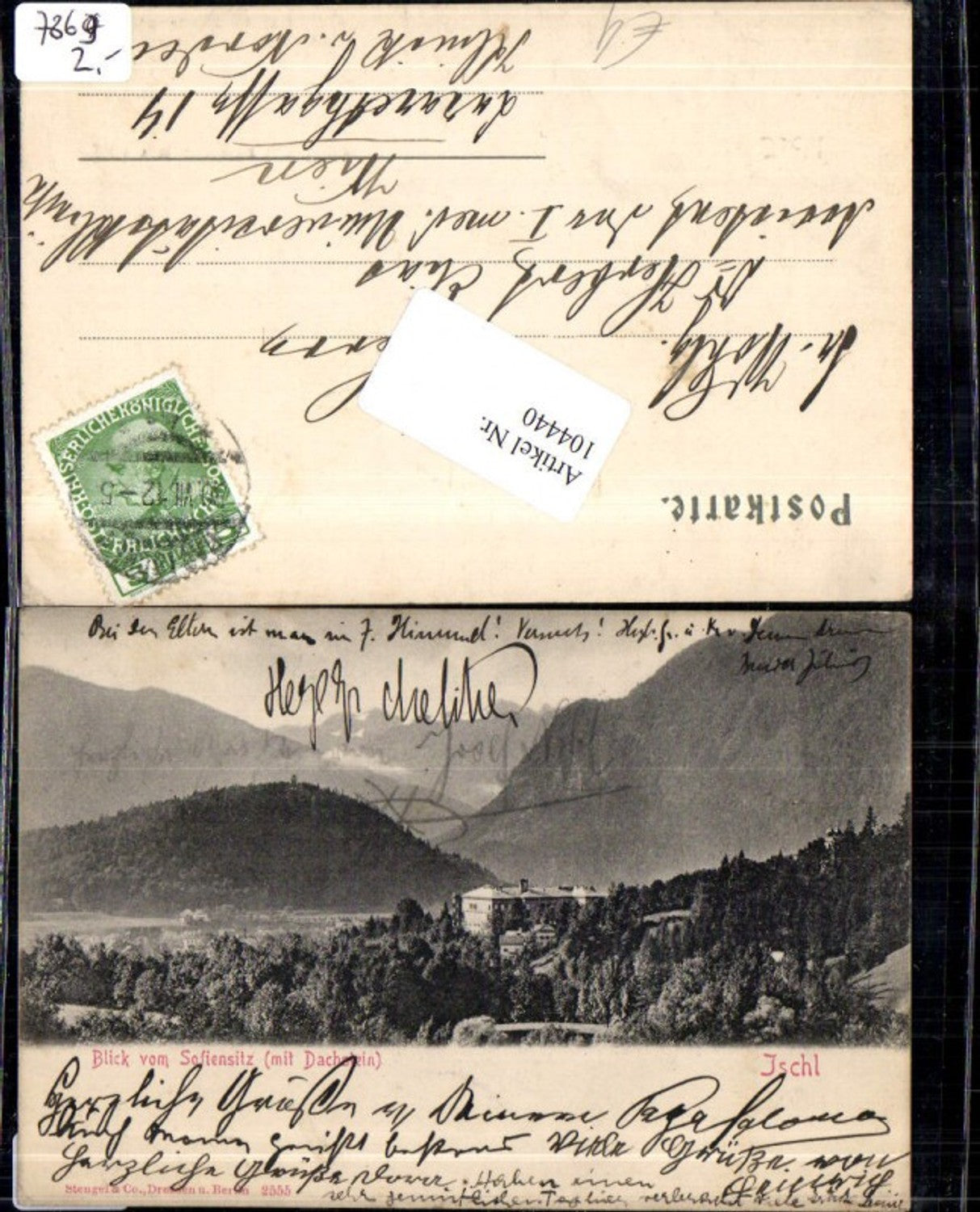 104440,Bad Ischl Blick vom Sofiensitz mit Dachstein pub Stengel & Co 2555