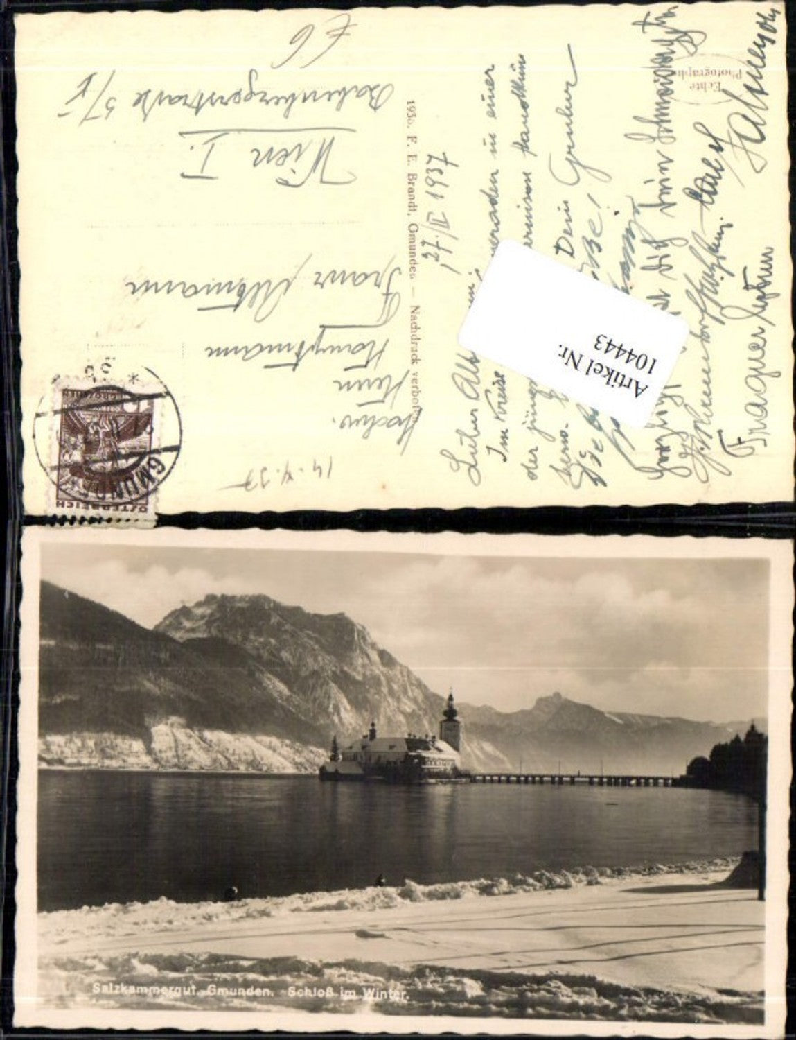 104443,Gmunden am Traunsee Salzkammergut Schloss Ort im Winter