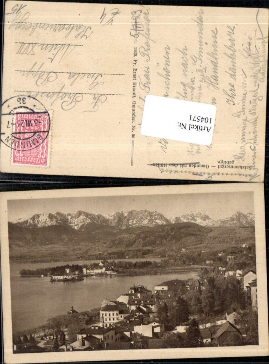 104571,Foto AK Gmunden am Traunsee Salzkammergut pub F.E. Brandt 06