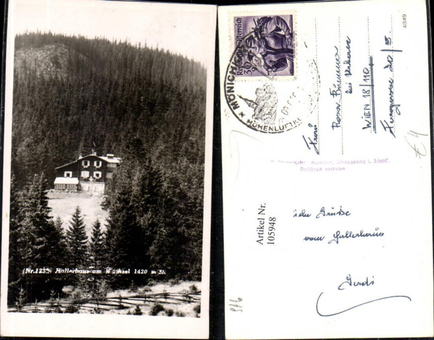 105948,Hallerhaus am Wechsel bei Mönichkirchen