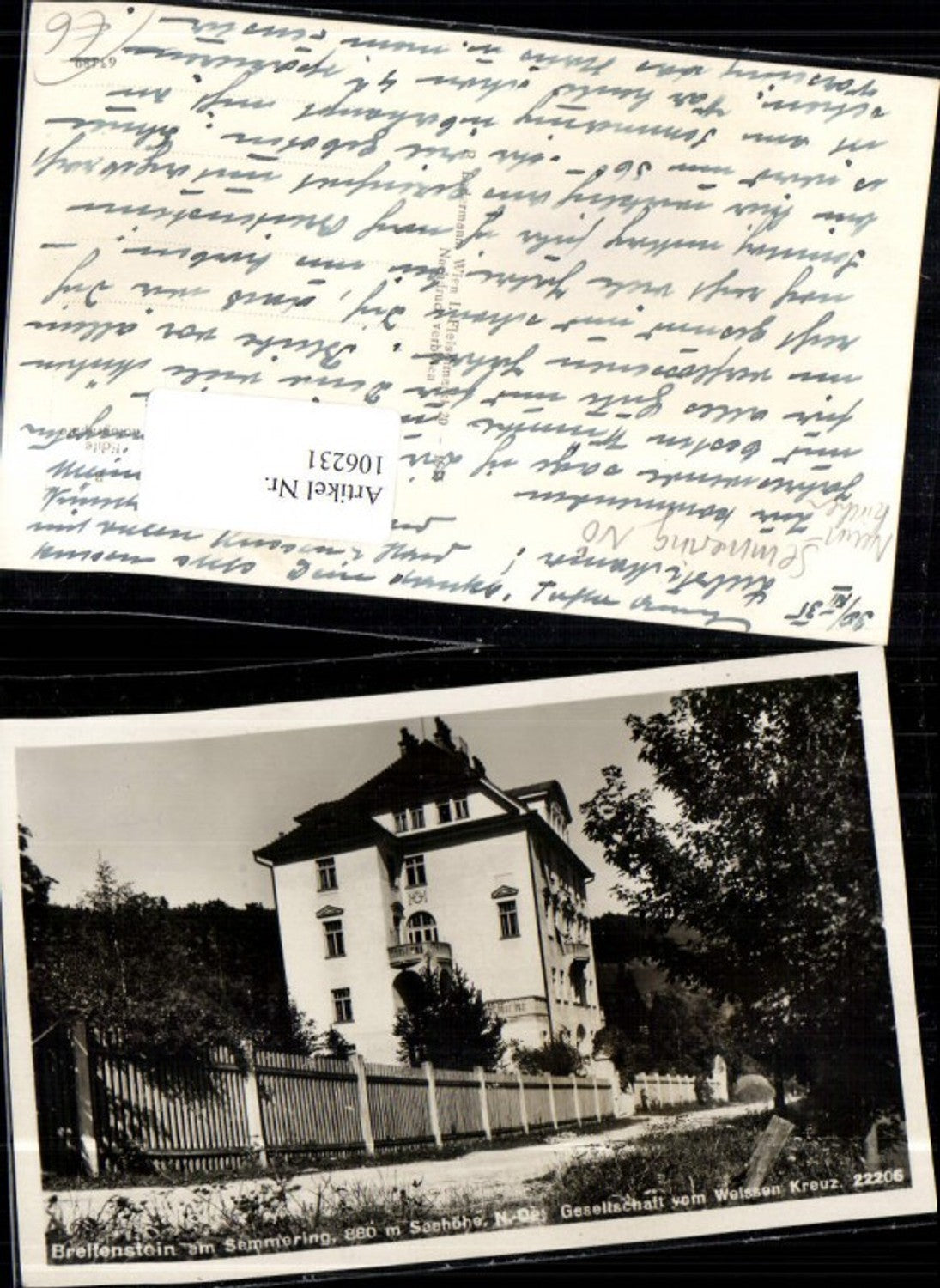 106231,Breitenstein am Semmering Weisses Kreuz Detailansicht