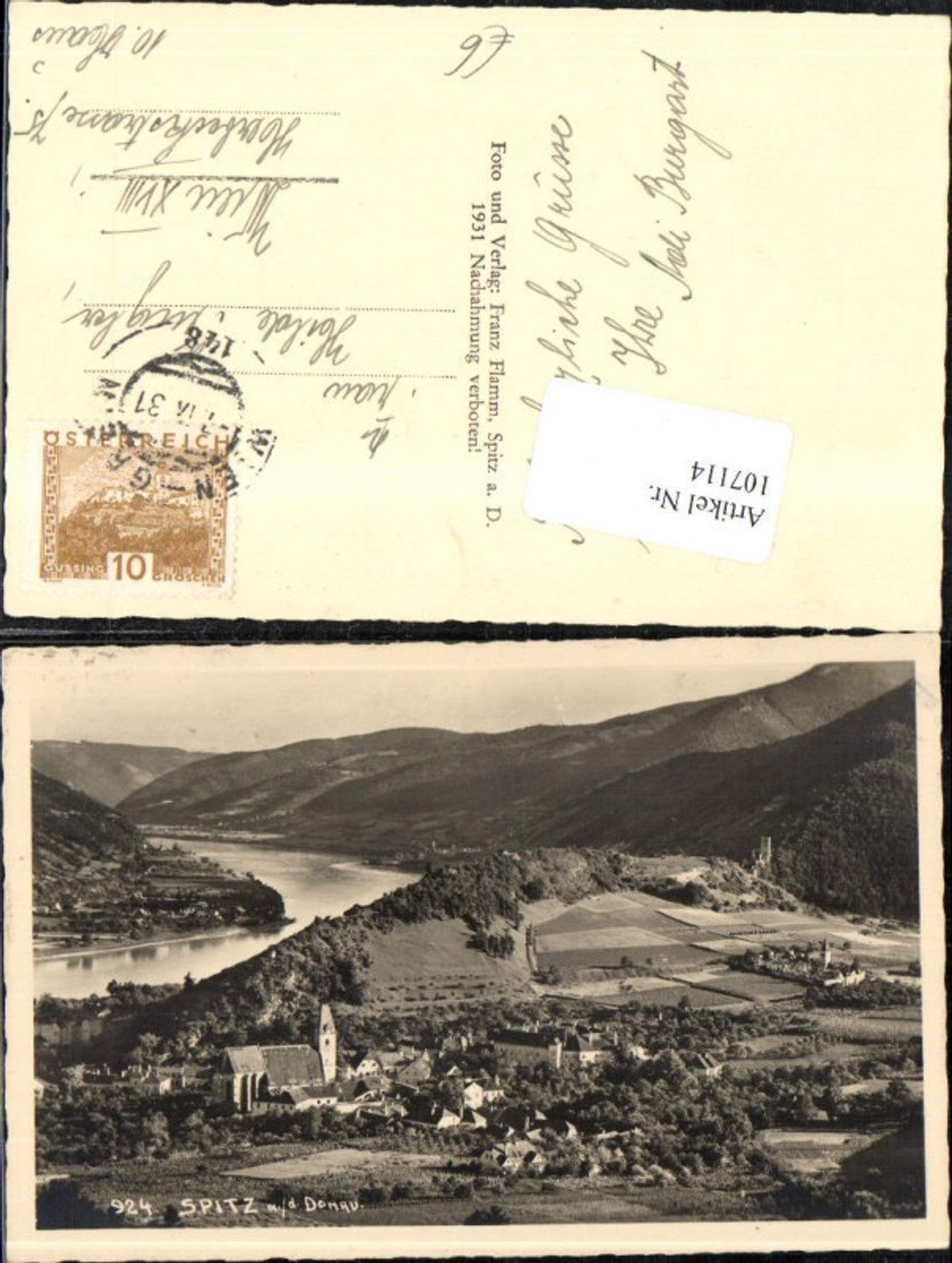 107114,Spitz a.d. Donau Wachau Ortsansicht