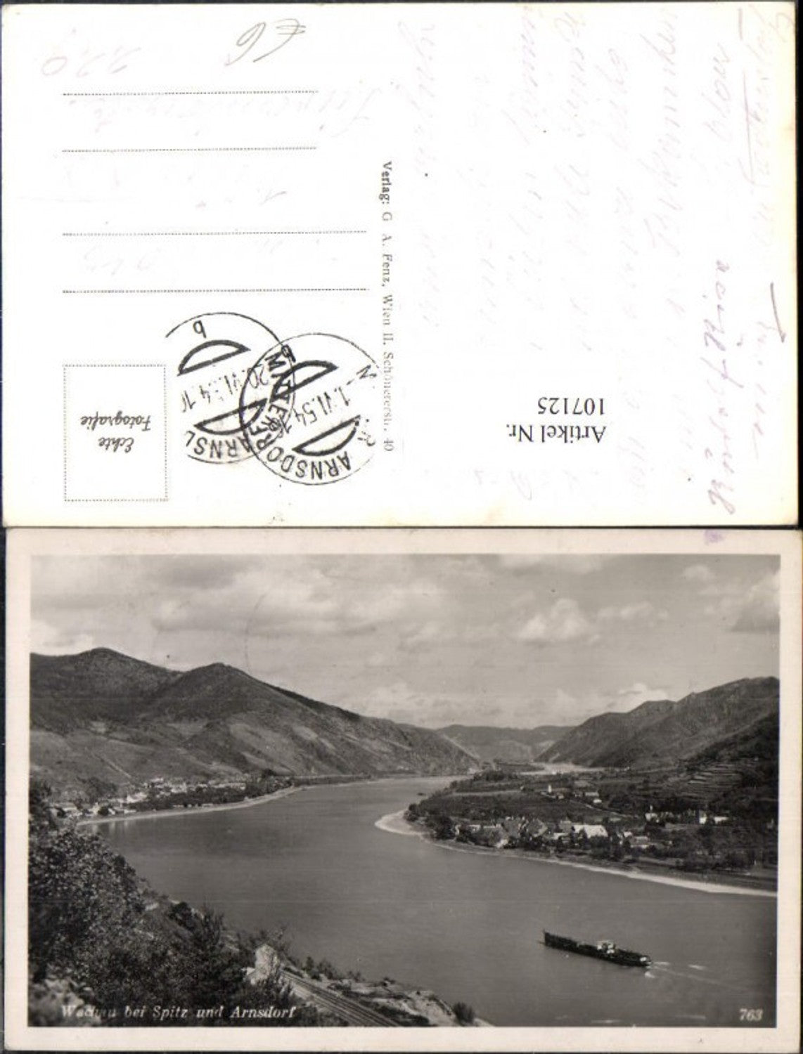 107125,Wachau bei Spitz a.d. Donau u. Arnsdorf Dampfer