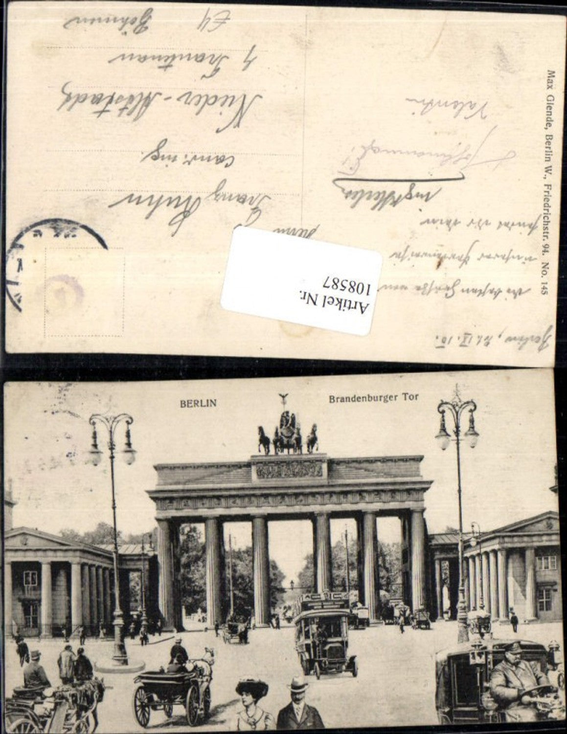 108587,Berlin Brandenburger Tor Detailansicht Kutsche