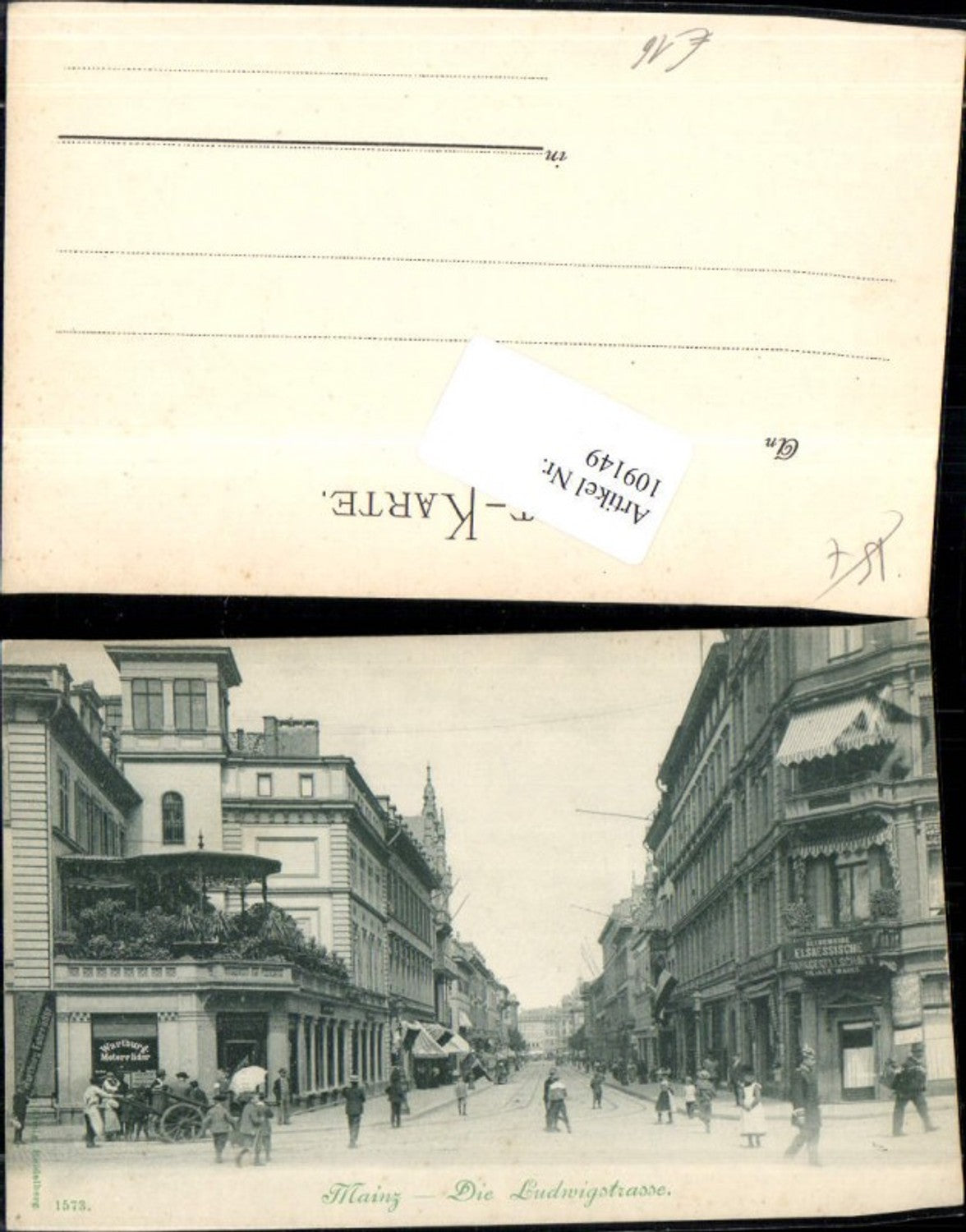 109149,Mainz am Rhein Die Ludwigstraße Wartburg Motorräder