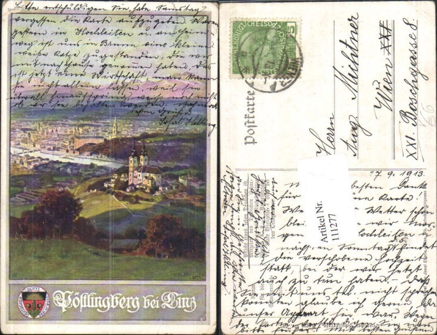 111277,,Linz a.d. Donau Pöstlingberg pub Dt Schulverein 397