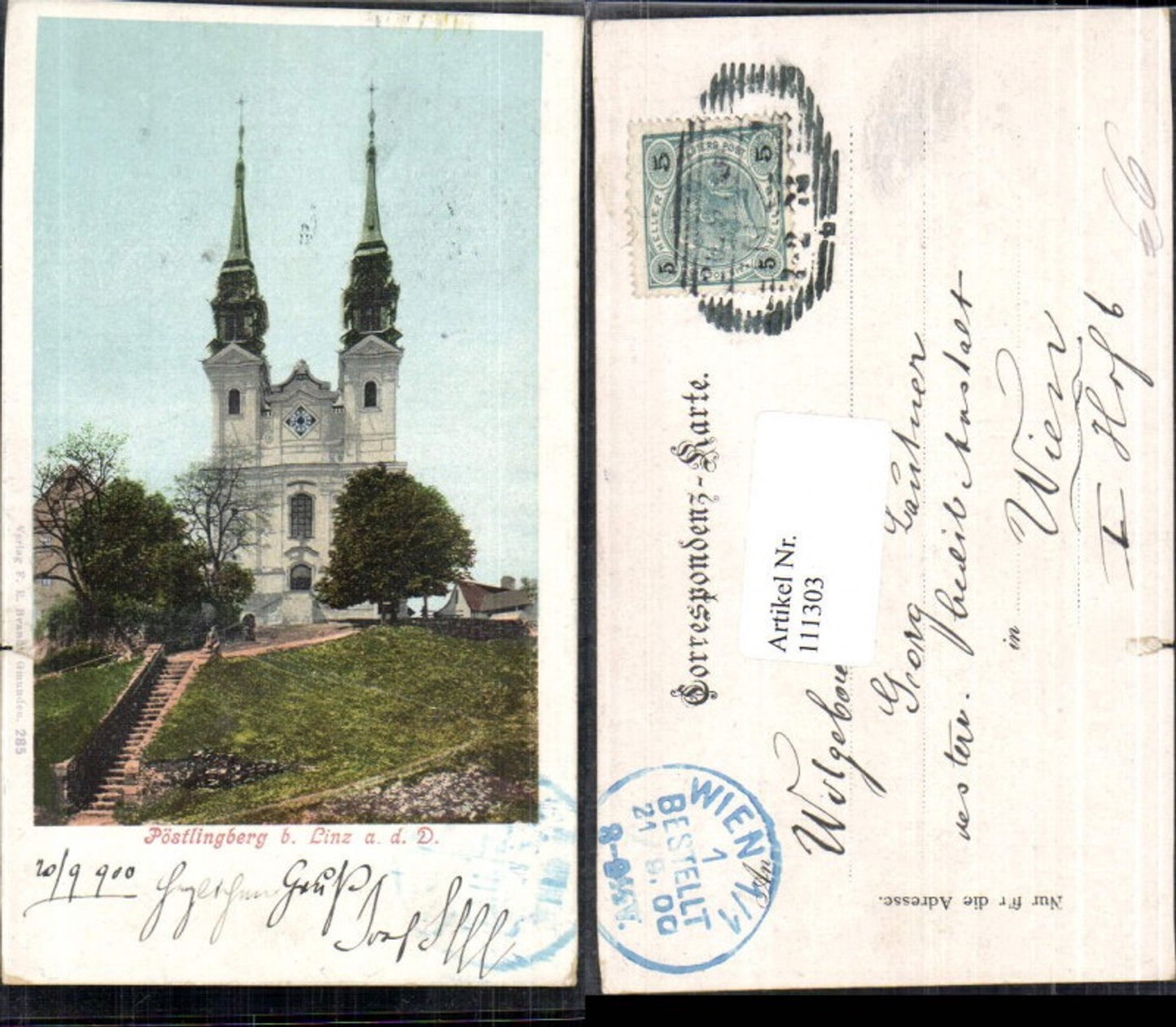 111303,Linz a.d. Donau Pöstlingsberg Kirche