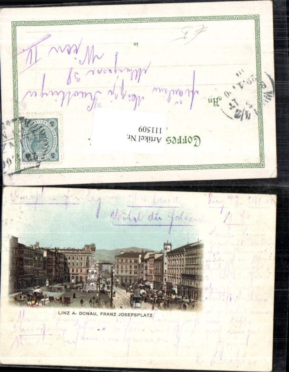 111509,Linz a.d. Donau Franz Josefsplatz Straßenansicht