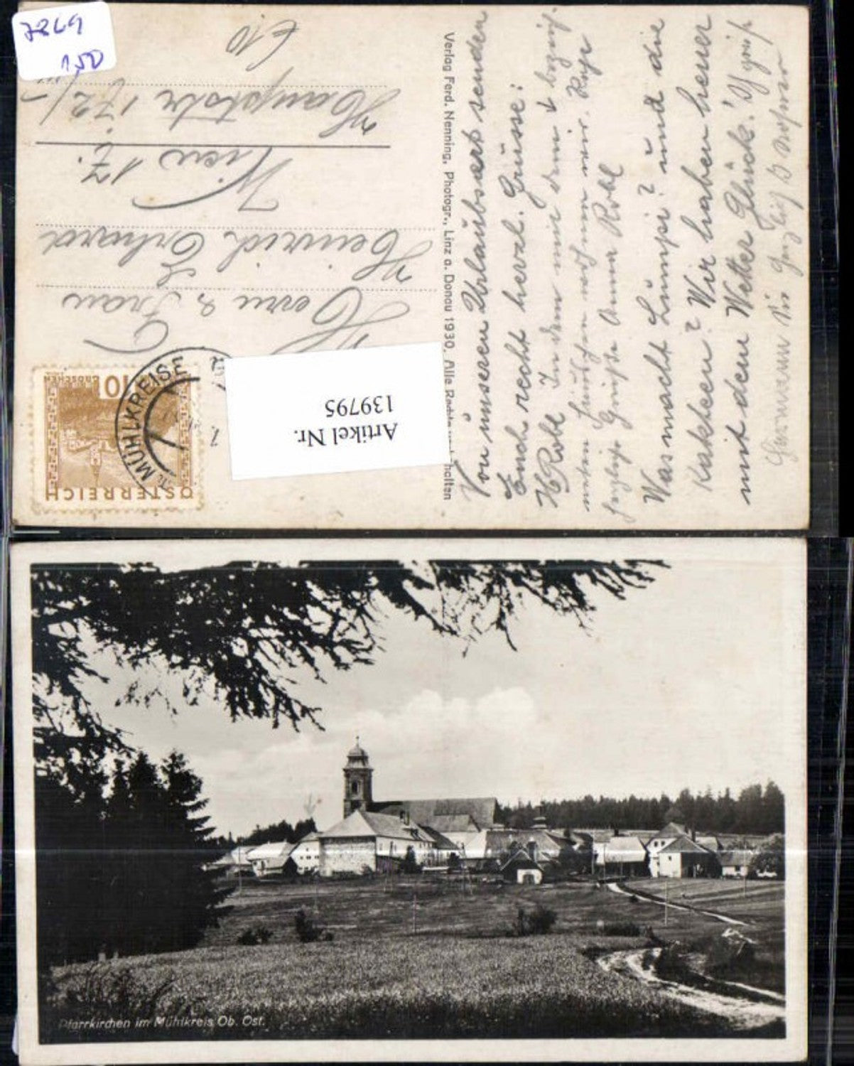139795, Great postcard of Pfarrkirchen im Mühlkreis 1930