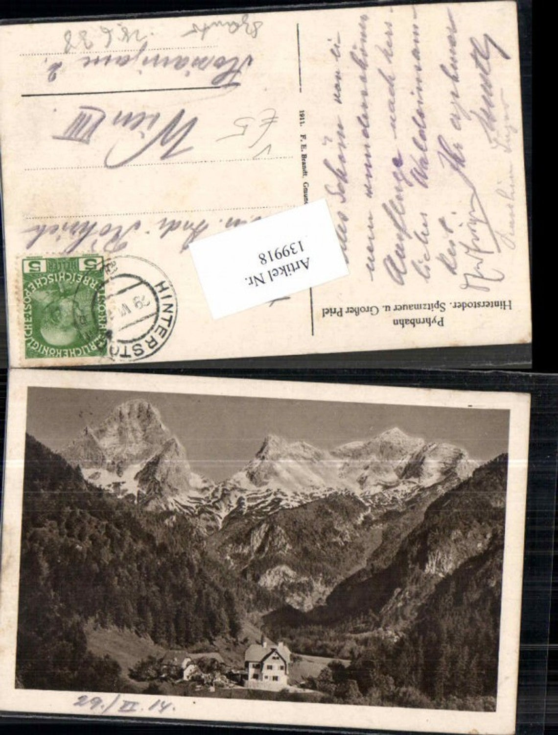 139918,Pyhrnbahn Hinterstoder Spitzmauer Priel pub Brandt