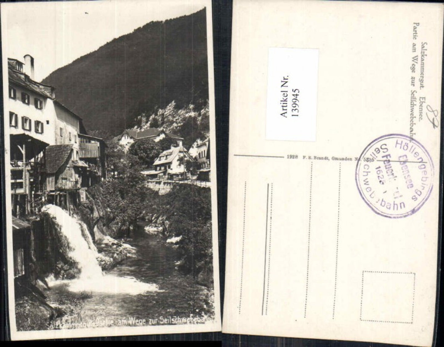 139945,Ebensee Detailansicht im Ort Weg zur Seilschwebebahn Feuerkogel