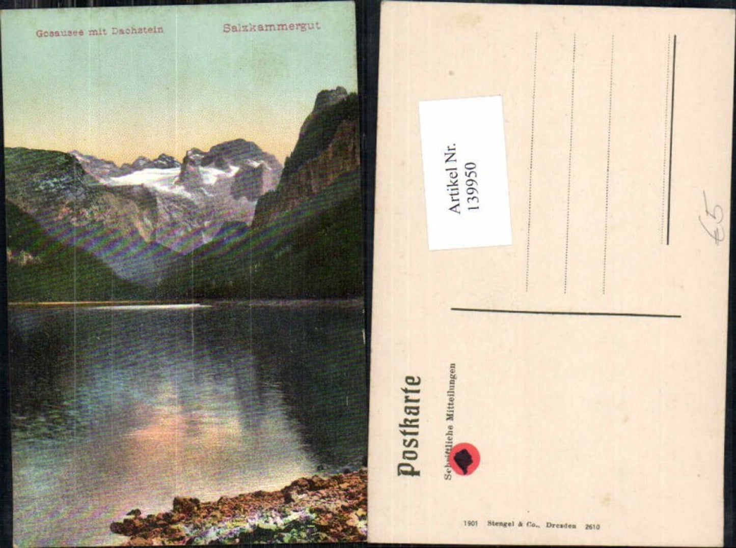 139950,Gosausee m. Dachstein Salzkammergut pub Stengel Co Gosau