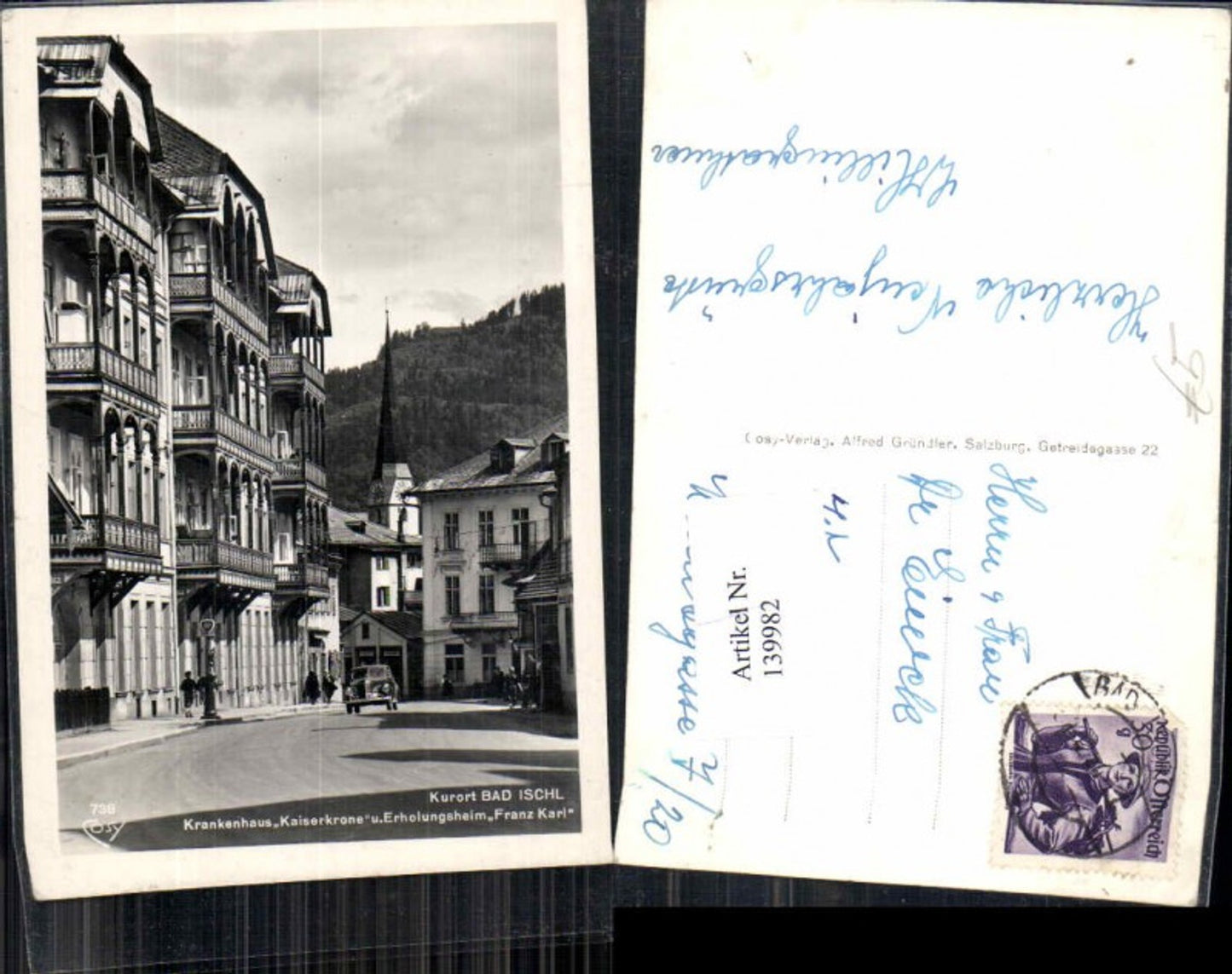 139982,Bad Ischl Krankenhaus Kaiserkrone Strassenansicht