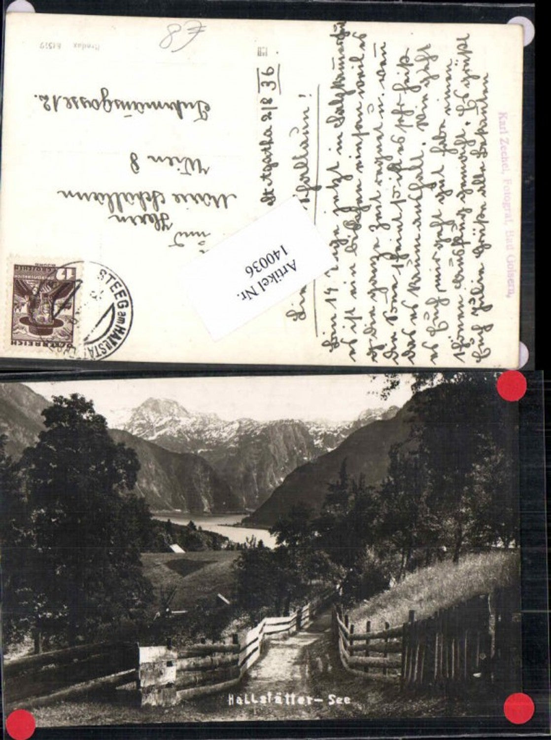 140036,Wegpartie am Hallstättersee Hallstatt Fotokarte RAR