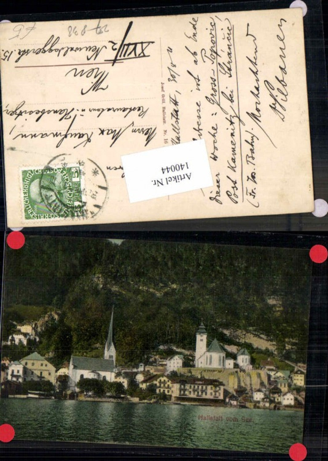 140044,Hallstatt vom See Mühlbachfall