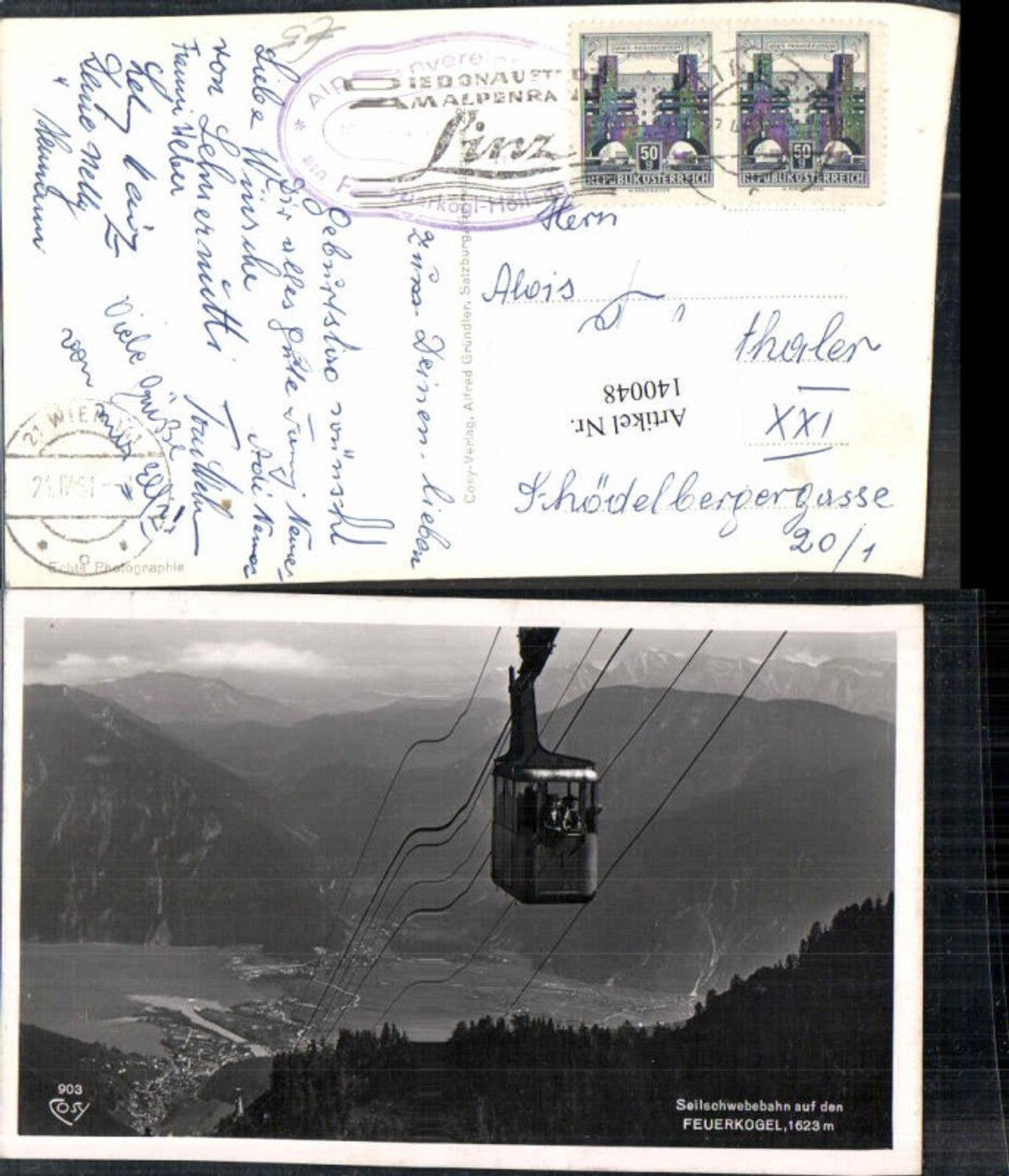 140048,Seilbahn Feuerkogel bei Ebensee Gondel