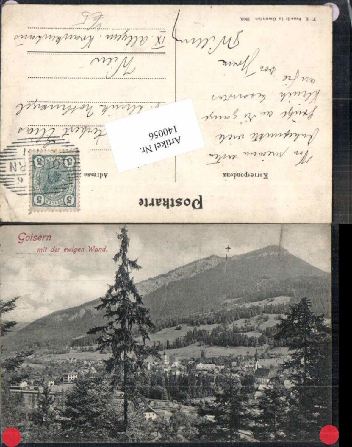 140056,Goisern m. ewigen Wand Brandt 1960