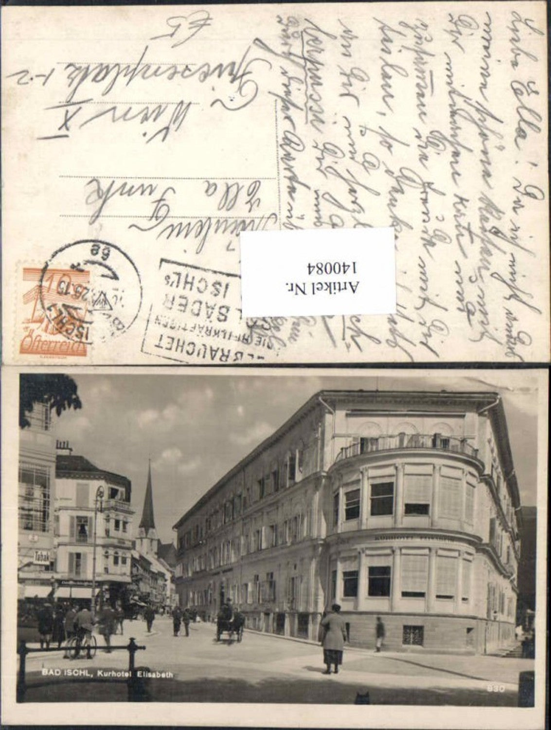140084,Bad Ischl Hotel Elisabeth Strassenpartie