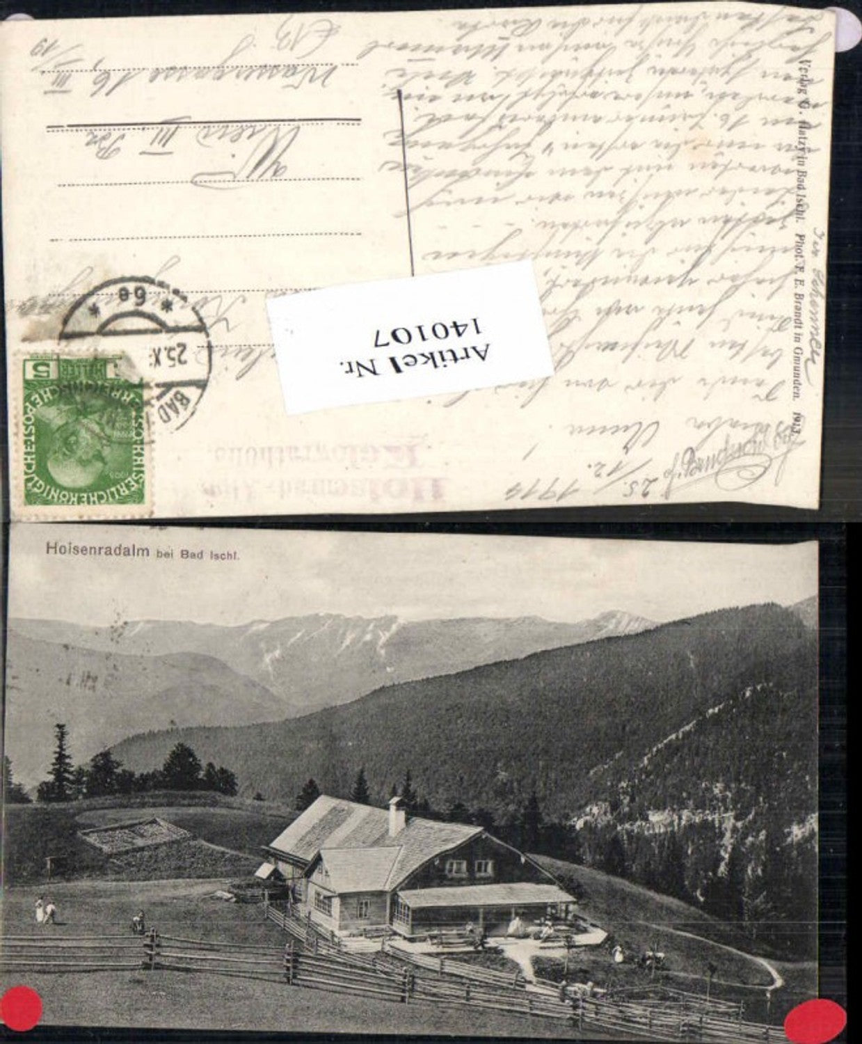 140107,Hoisenradalm bei Bad Ischl Seltene AK 1913