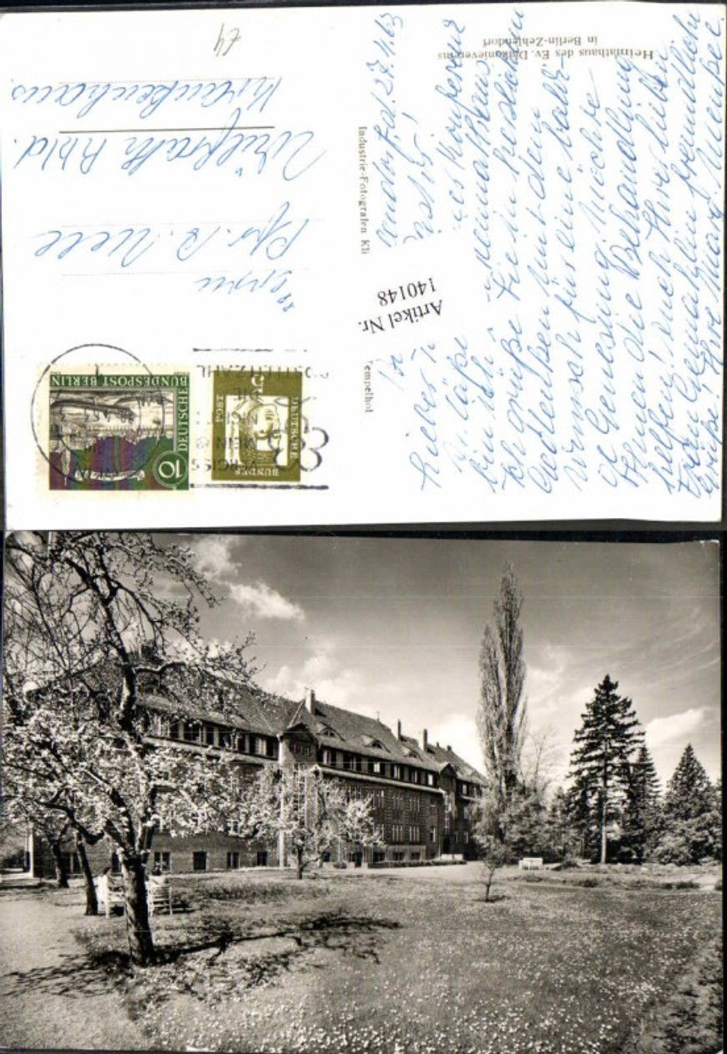 140148,Berlin Steglitz f Heimathaus Diakonissen Zehlendorf