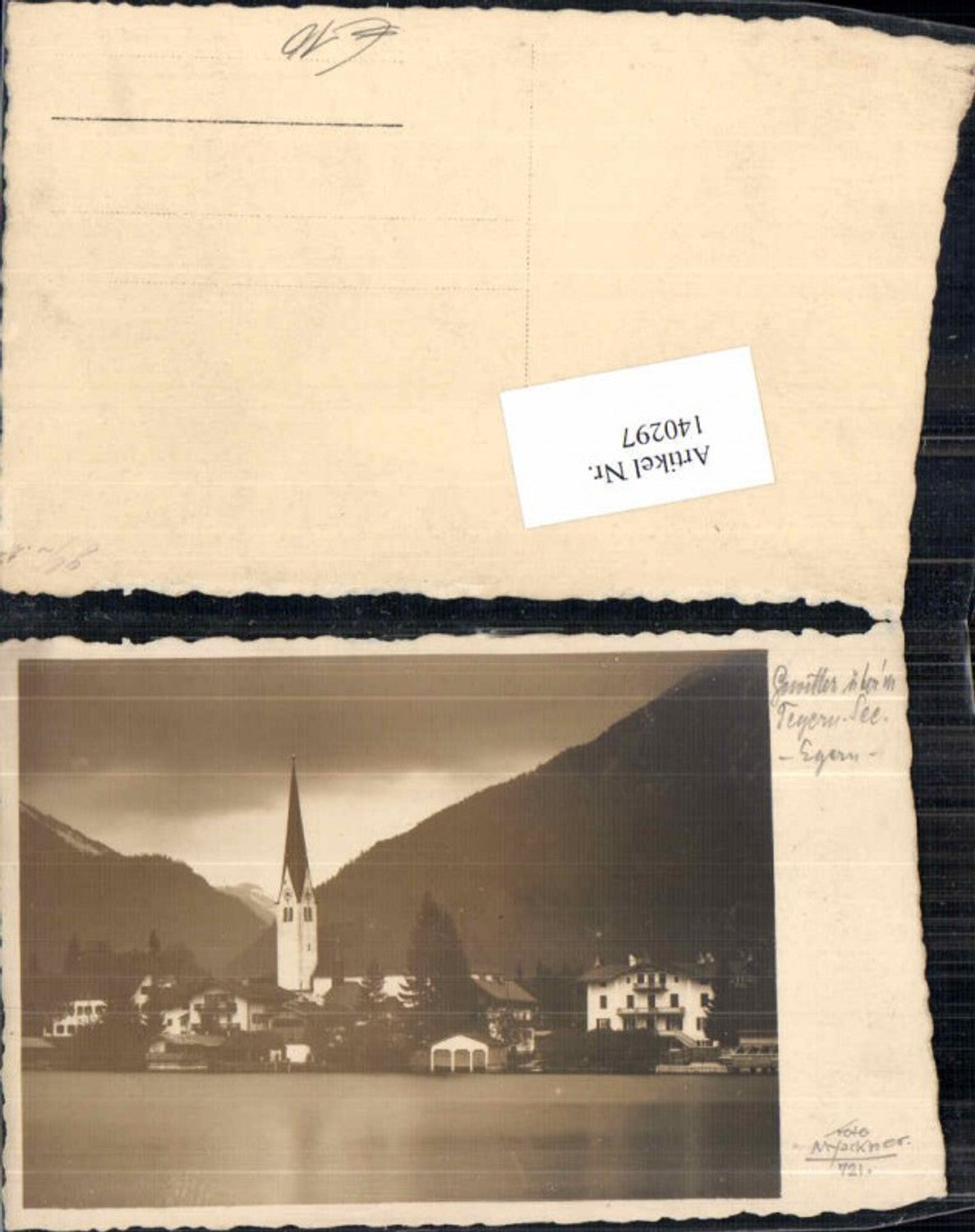 140297,Fotokarte Tegernsee Egern Rottach Gewitter pub Foto Lackner M.